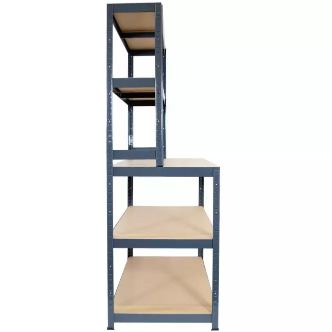 Regál kovový skladovací R200 Multi 180x100x30 - 100/200 kg,3