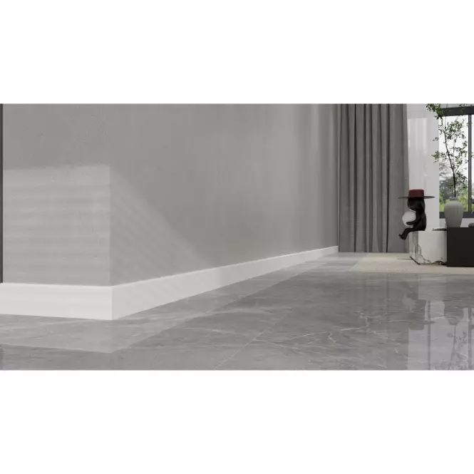 Podlahová lišta MDF Classic 80 Biela 2.2m