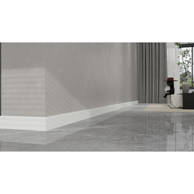 Podlahová lišta MDF Classic 80 Biela 2.2m