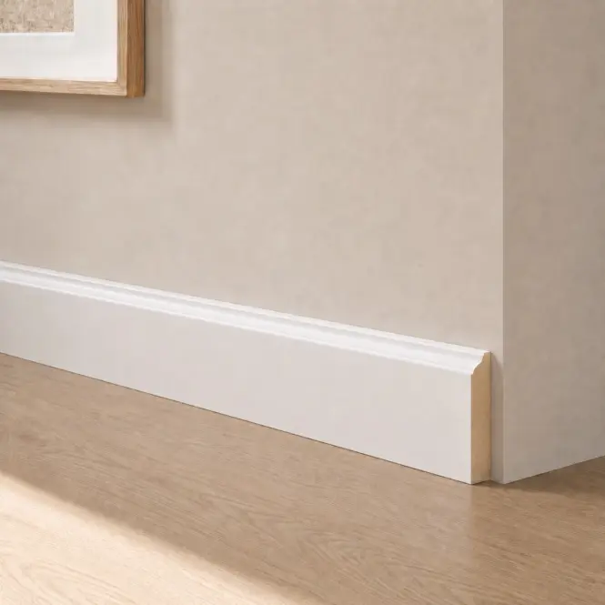 Podlahová lišta MDF Classic 100 Biela Frez 2.2m