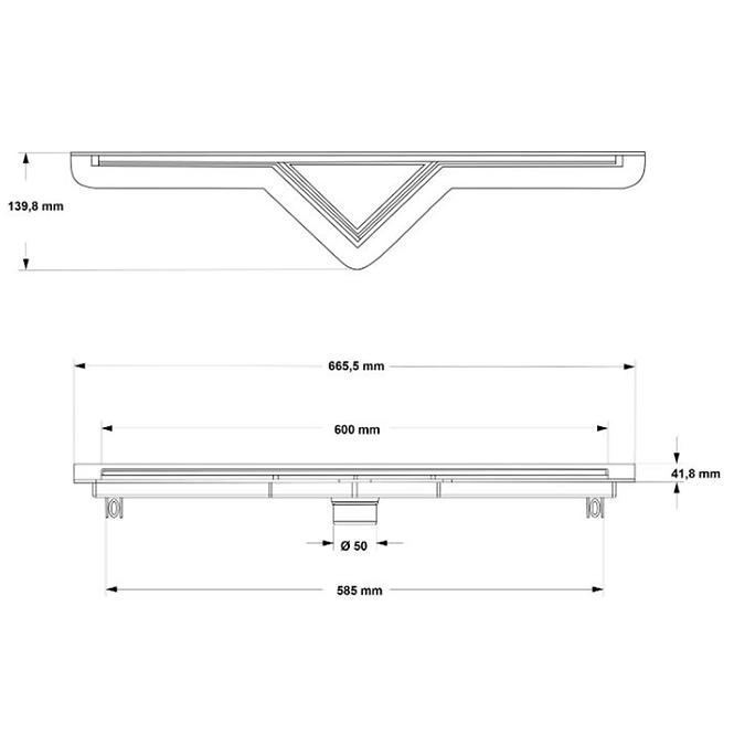 Nástenné odvodnenie Axus Plus Line L-600 12330,2