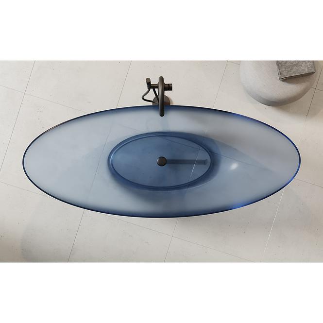 Voľne stojaca vaňa Axya 180/80 Blue Wave sifón klik-klak chróm,5
