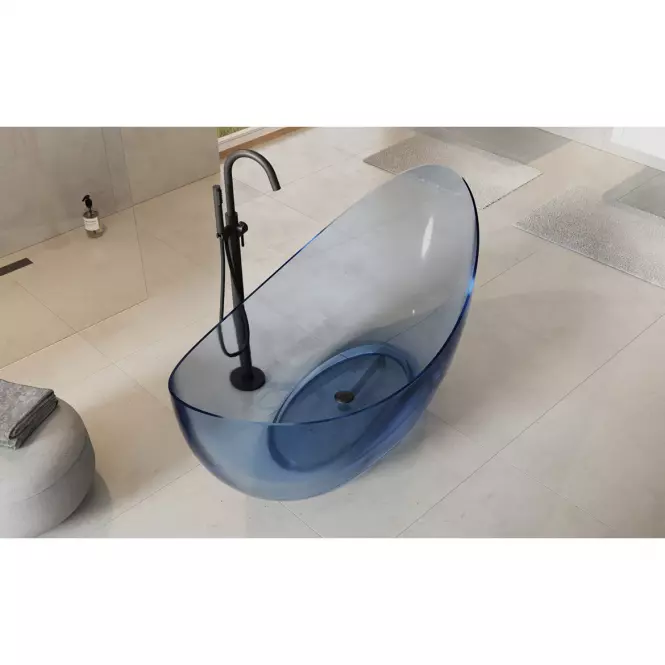 Voľne stojaca vaňa Axya 180/80 Blue Wave sifón klik-klak chróm,6