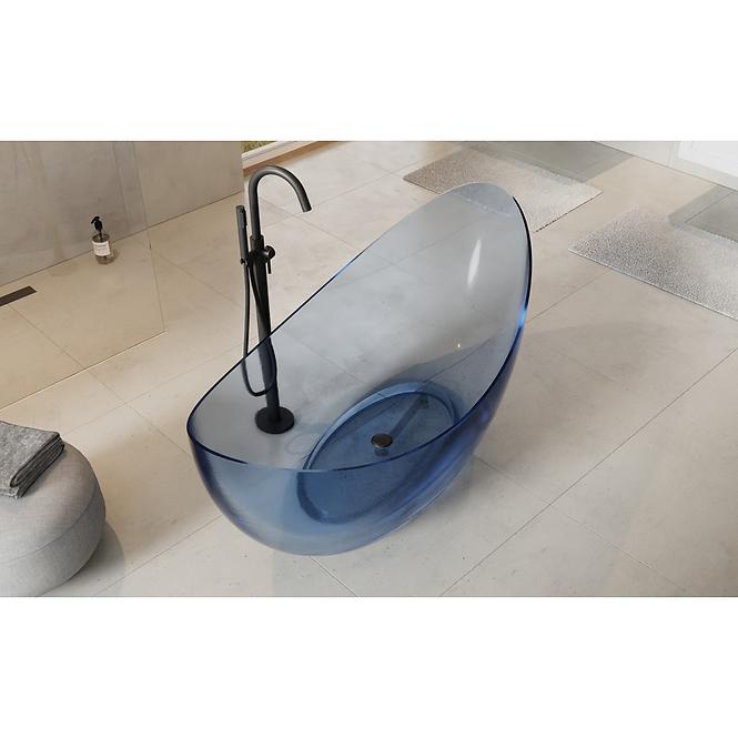 Voľne stojaca vaňa Axya 180/80 Blue Wave sifón klik-klak chróm,6