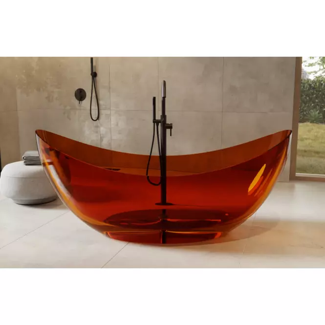 Voľne stojaca vaňa Axya 180/80 Earth Rust sifón klk-klak chróm