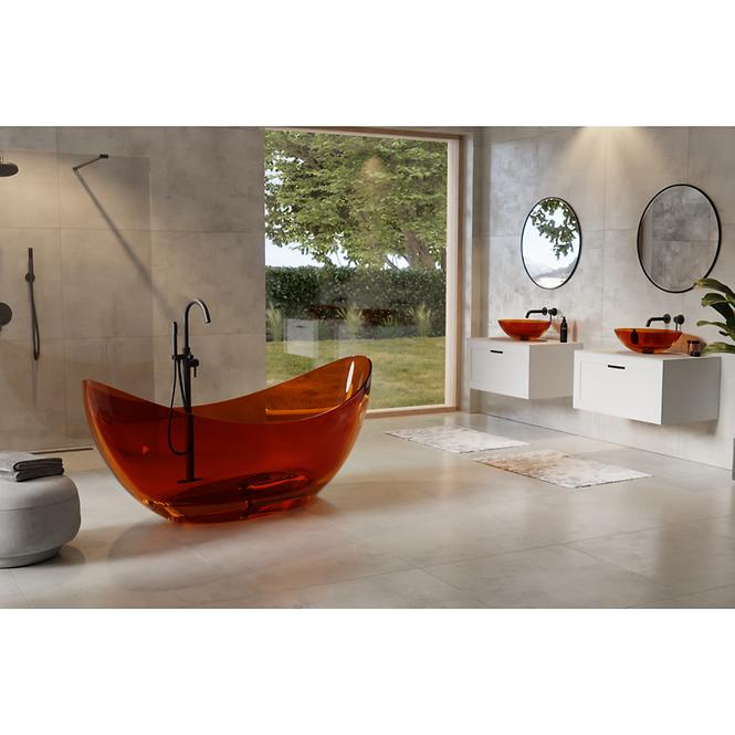 Voľne stojaca vaňa Axya 180/80 Earth Rust sifón klk-klak chróm,8