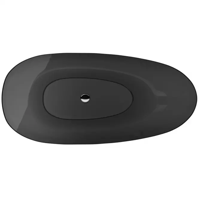 Voľne stojaca vaňa Xara 160/75 Carbon Grey sifón klik-klak čierna mat