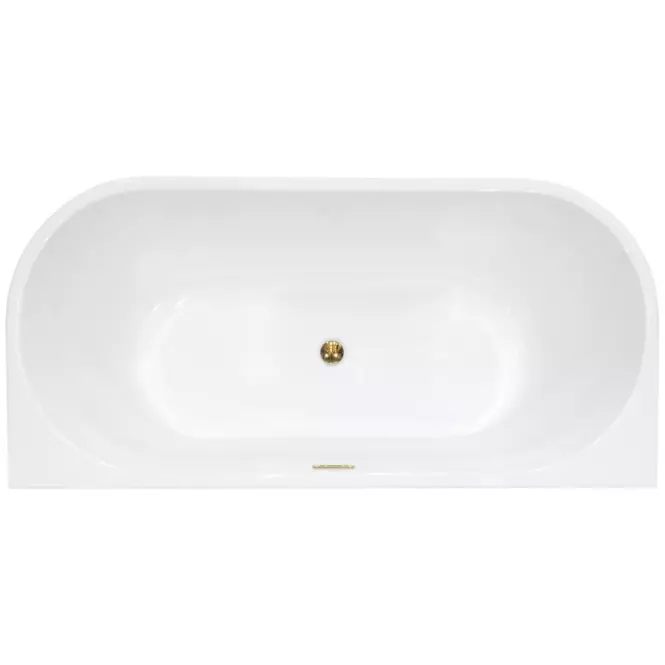 Voľne stojaca vaňa prístenná Vica New 160/80 + sifón klik-klak čistený z hora s prepadom slim chróm