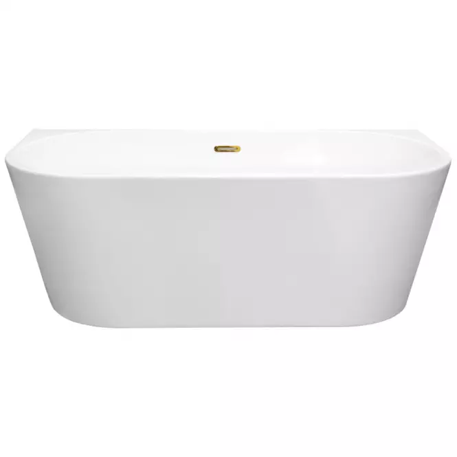 Voľne stojaca vaňa nástenná Vica New 160/80 + sifón klik-klak čistený z hora s prepadom štrbinovým slim čierny