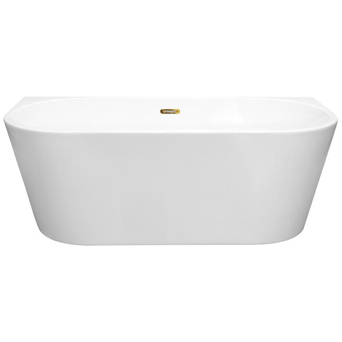 Voľne stojaca vaňa nástenná Vica New 160/80 + sifón klik-klak čistený z hora s prepadom štrbinovým slim čierny