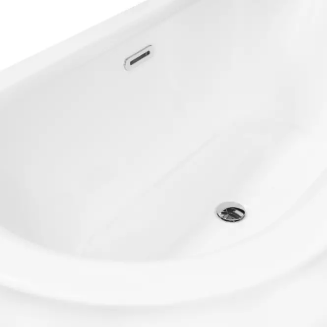 Voľne stojaca vaňa nástenná Avita A-Line 160P + sifón klik-klak chróm,4