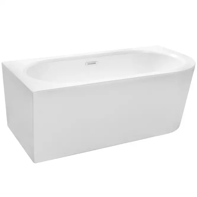 Voľne stojaca vaňa prístenná Avita A-Line 160L + sifón klik-klak chróm,2