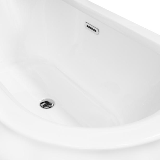 Voľne stojaca vaňa prístenná Avita A-Line 160L + sifón klik-klak chróm