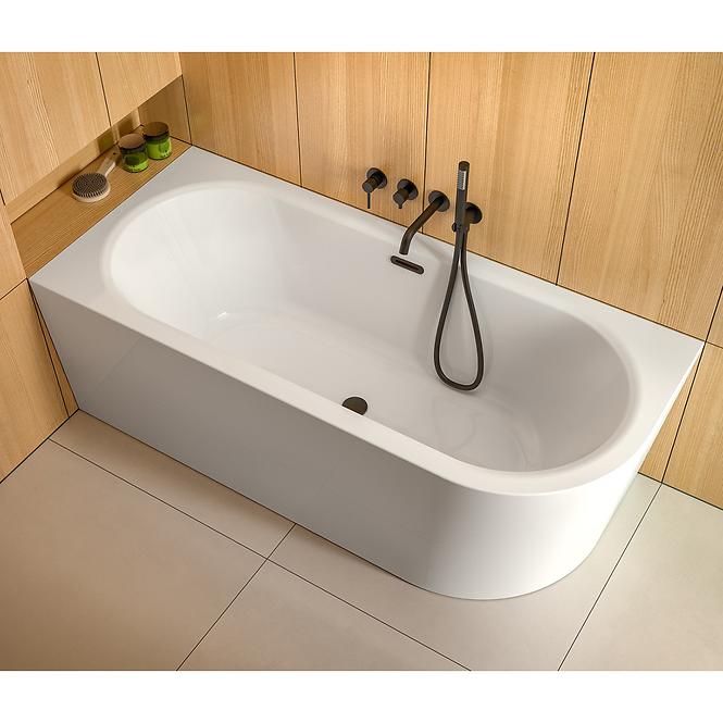 Voľne stojaca vaňa prístenná Avita A-Line 160L + sifón klik-klak chróm,7