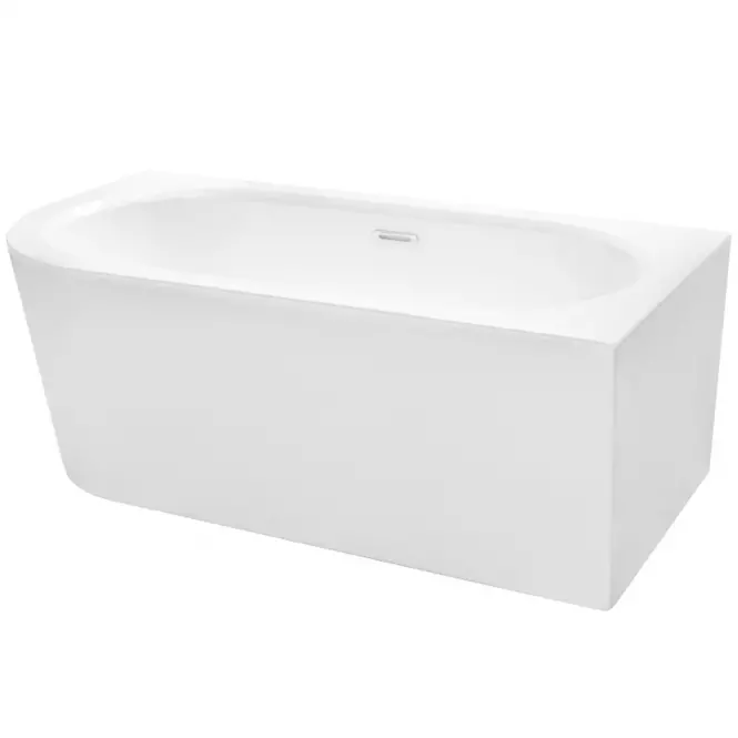 Voľne stojaca vaňa nástenná Avita A-Line 160P + sifón klik-klak čierna,2