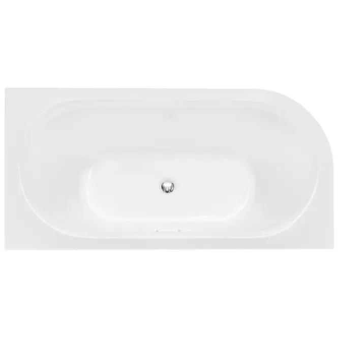 Voľne stojaca vaňa nástenná Avita A-Line 160P + sifón klik-klak čierna,3