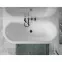 Voľne stojaca vaňa nástenná Avita A-Line 160P + sifón klik-klak čierna,9