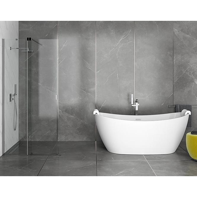 Voľne stojaca vaňa Ayla 170/80 + sifón klik-klak s prepadom čierna,8