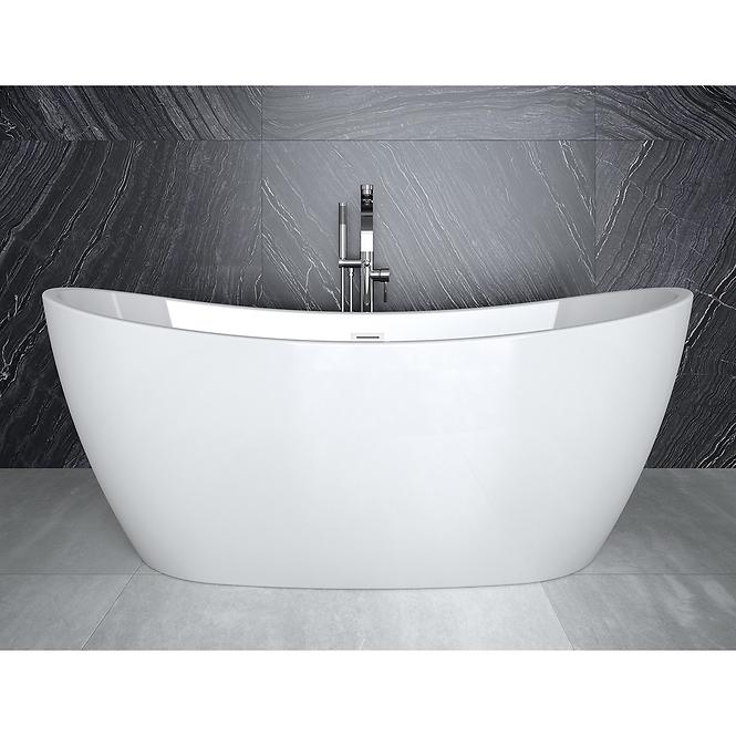 Voľne stojaca vaňa Ayla 170/80 + sifón klik-klak s prepadom zlatá
