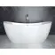 Voľne stojaca vaňa Ayla 170/80 + sifón klik-klak s prepadom zlatá,8