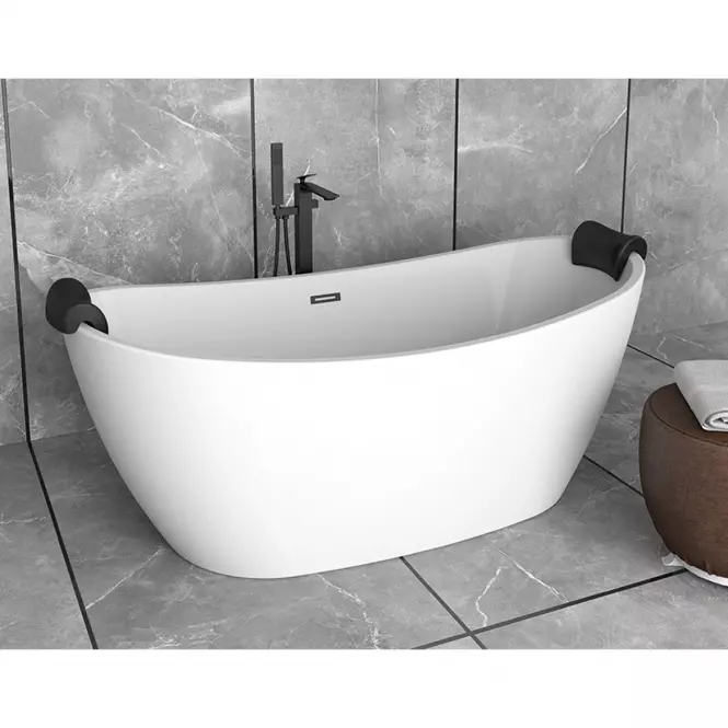 Voľne stojaca vaňa Ayla 170/80 + sifón klik-klak s prepadom zlatá