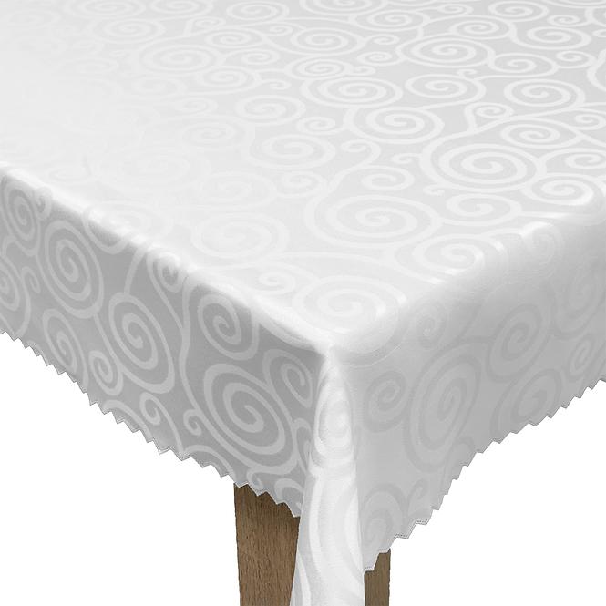 Obrus Slimák biela 80x80 cm odolný voči škvrnám