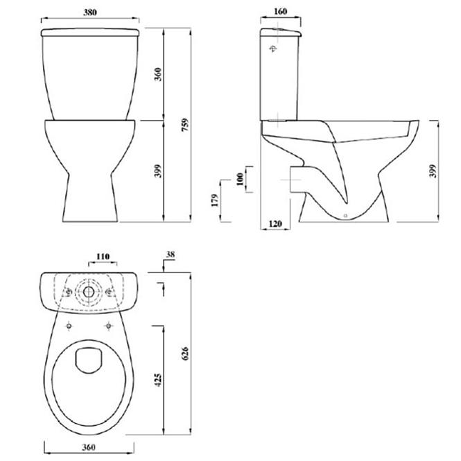 Wc Kombi Poznański Neon II - eco B/D