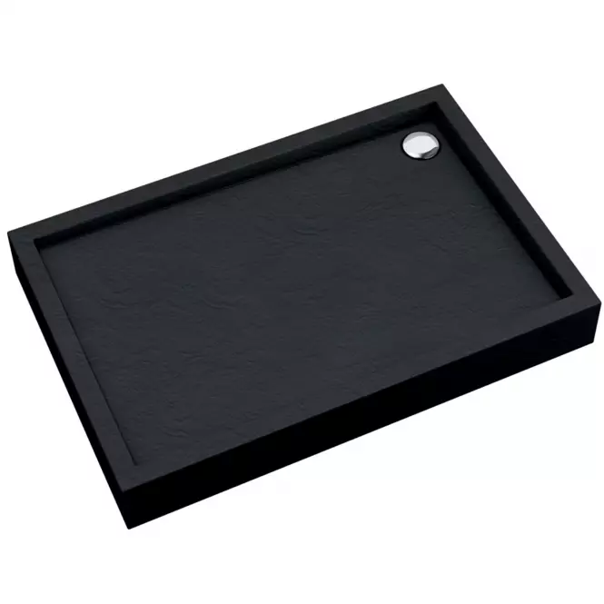Vanička obdĺžniková Astrix 80x100x16 čierna štruktúra AQM4736CST