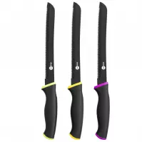 Nôž na chlieb 20 cm, mix farieb