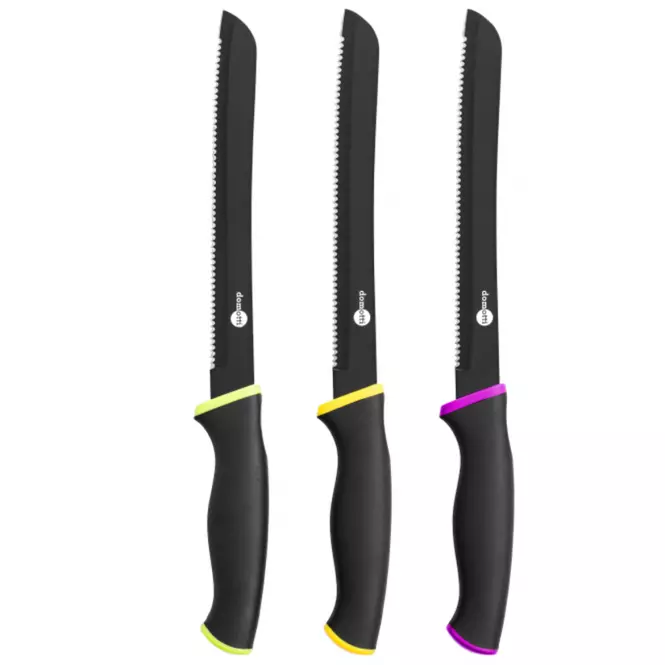 Nôž na chlieb 20 cm, mix farieb