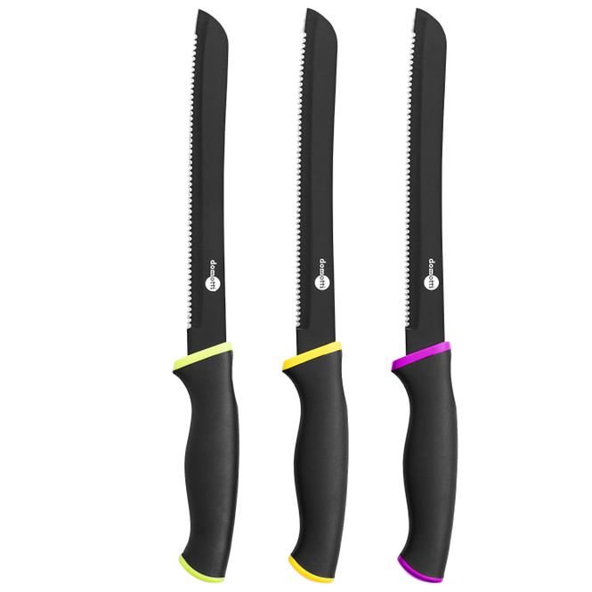Nôž na chlieb 20 cm, mix farieb