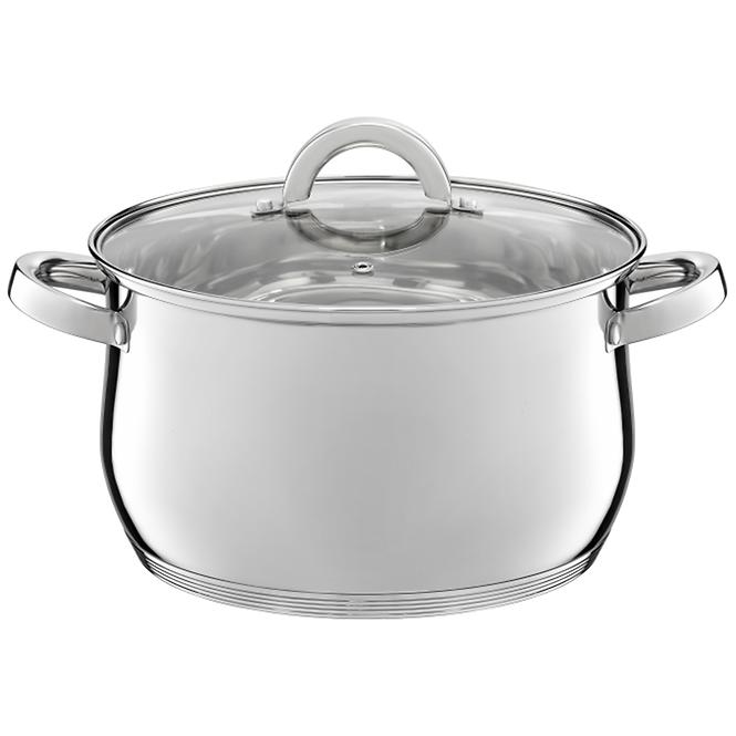 Hrniec 26cm 8,5l sklenená pokrievka indukčná