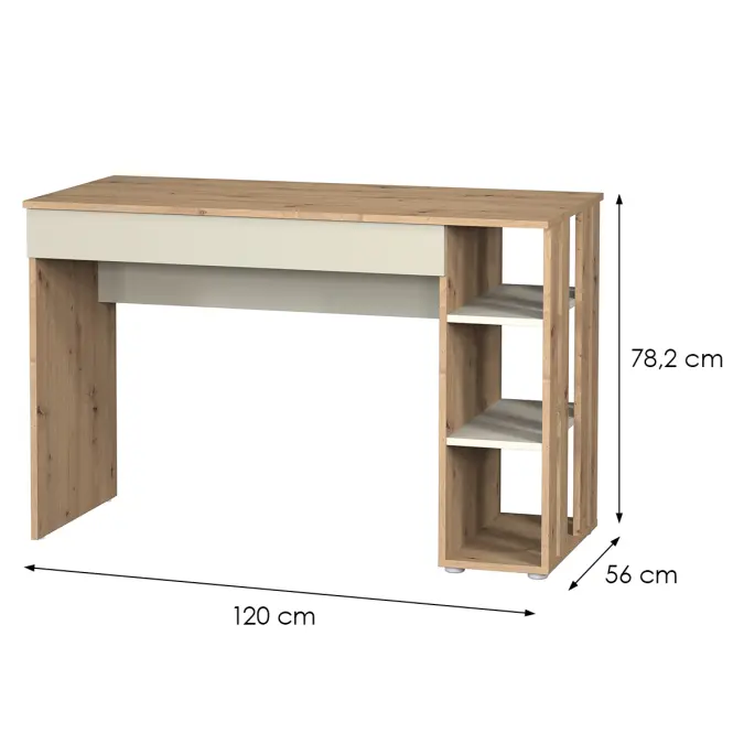 Písací stôl Camari 1S Dub Artisan/Casmhere,2