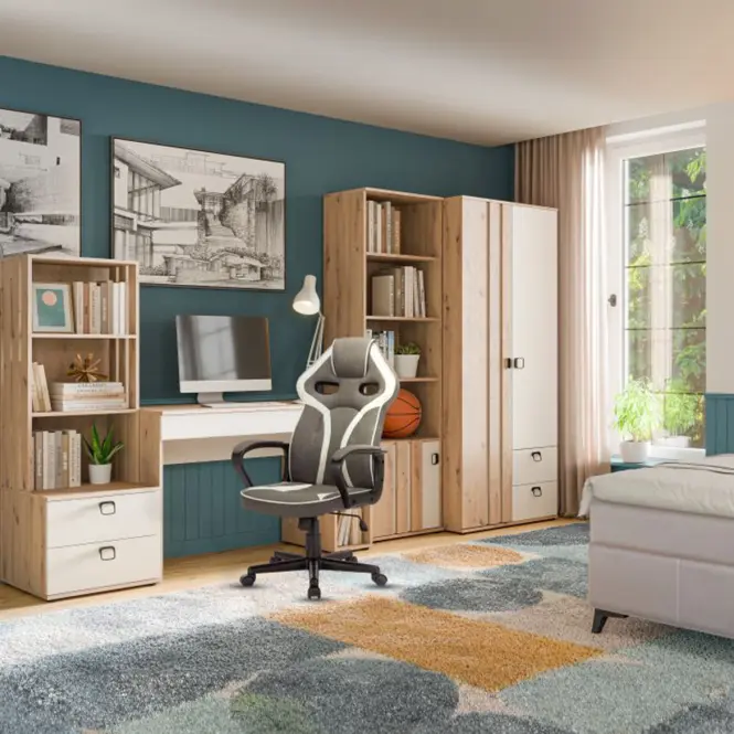 Písací stôl Camari 1S Dub Artisan/Casmhere,6