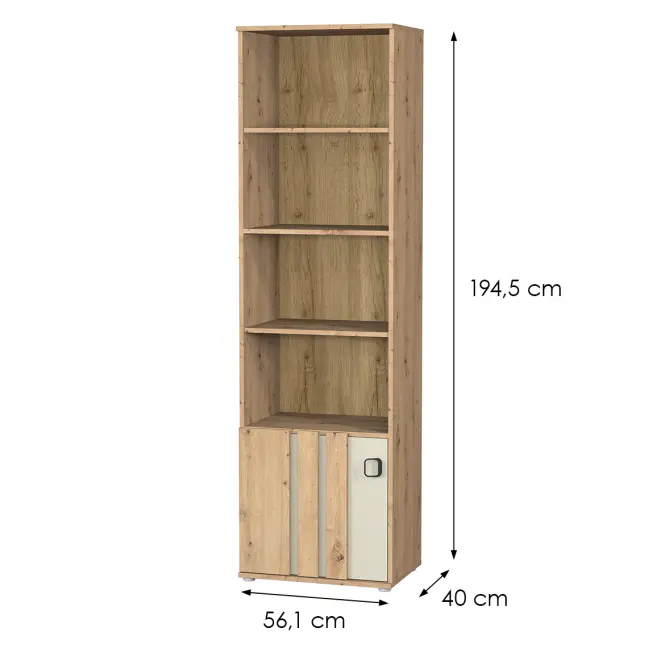 Regál 1d Camari Dub Artisan/Casmhere,2
