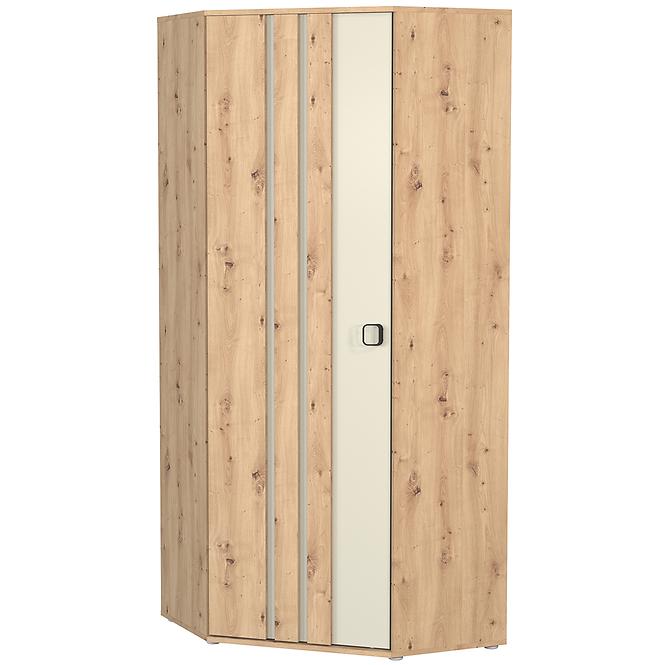 Rohová skriňa 1D Camari dub Artisan/Casmhere