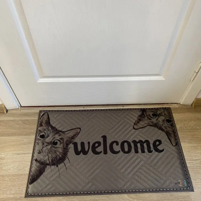 Textilná rohož 45x75 cm K-602-250 Welcome Mačka,3