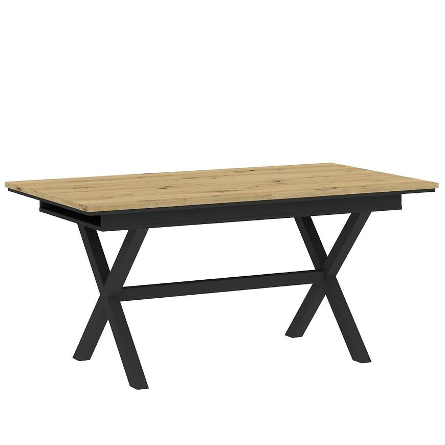 Stôl X 160-200x90 artisan/čierna