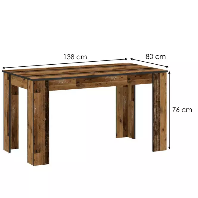 Stôl Oldwood 138X76X80 old style
