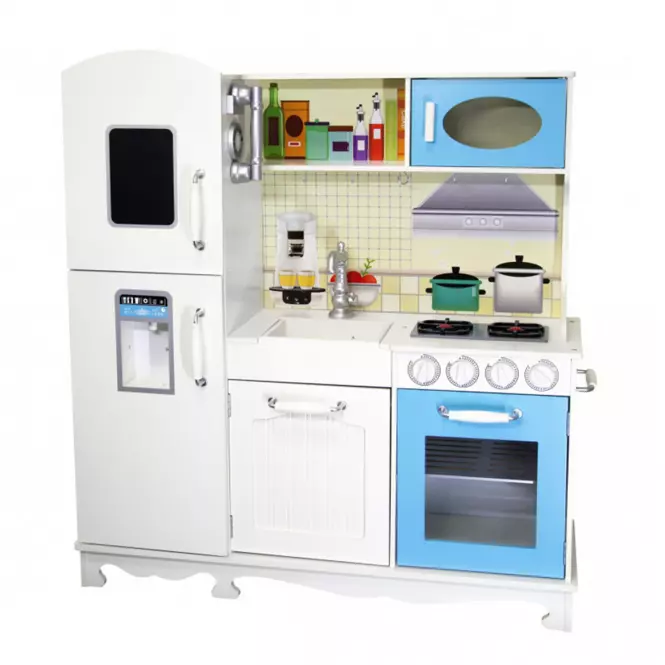 Kuchynka pre deti Little Foodies Mint-Blue