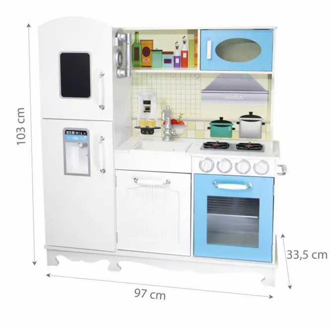 Kuchynka pre deti Little Foodies Mint-Blue,4