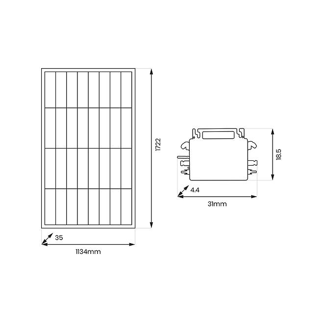 Fotovoltaický balkónový set 800W EK0929