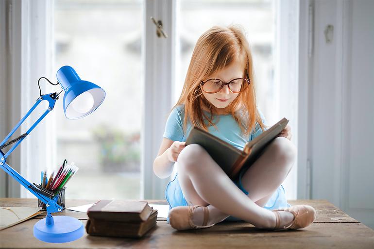 Stolná lampa TOBI BLUE 1XE27 LB1