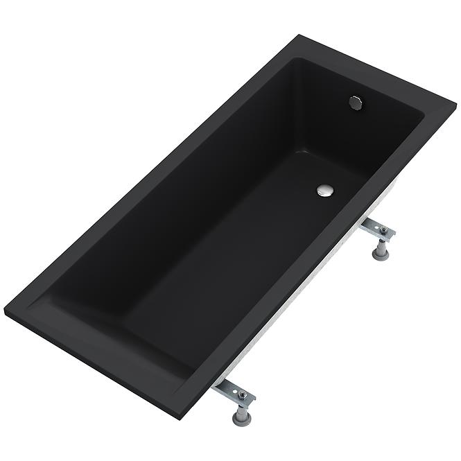 Vaňa AQM 160x70 čierna matná