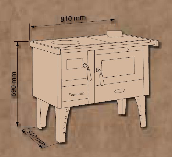Sporák TERMO 8 mini pravý,4