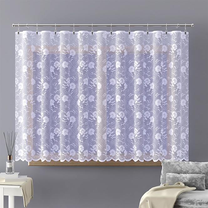 Žakarová záclona 507/B biela/250  ,2