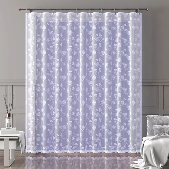 Žakarová záclona 9065/B biela/180,2