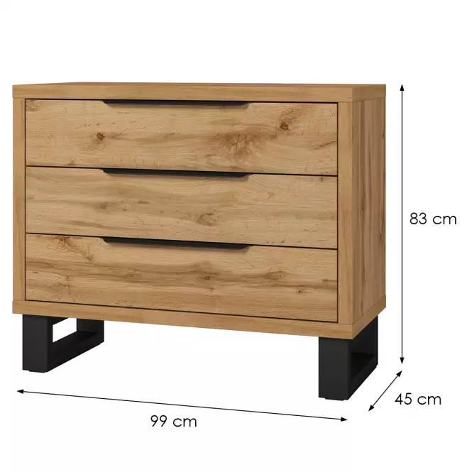 Komoda 3s Halle S 27 dub Wotan