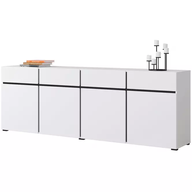 Komoda Cross4d4s biely/Čierna 