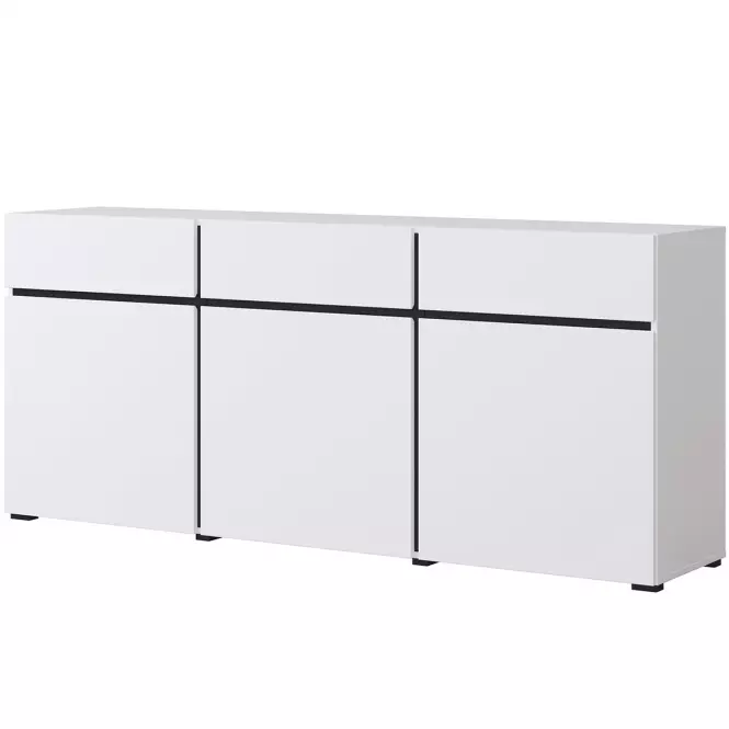 Komoda Cross3d3s biely/Čierna,3